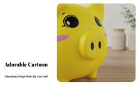 Piggy Bank Creative Gift Cartoon Pig Bank Fun Toy Pig Box for Kids, Children, Nursery, Bedroom Decor
