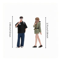 2 Pieces Resin Miniature Figures Highly Detailed Resin Figurines Female Figurine