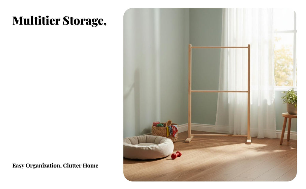 Miniature Pet Wardrobe Minimalist aesthetic Garment Rack adaptable for Living Room