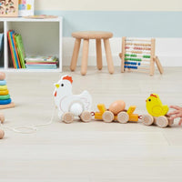 Wooden Duck Pull Toy Educational Pull-Along Duck Toy Parent-Child Interaction