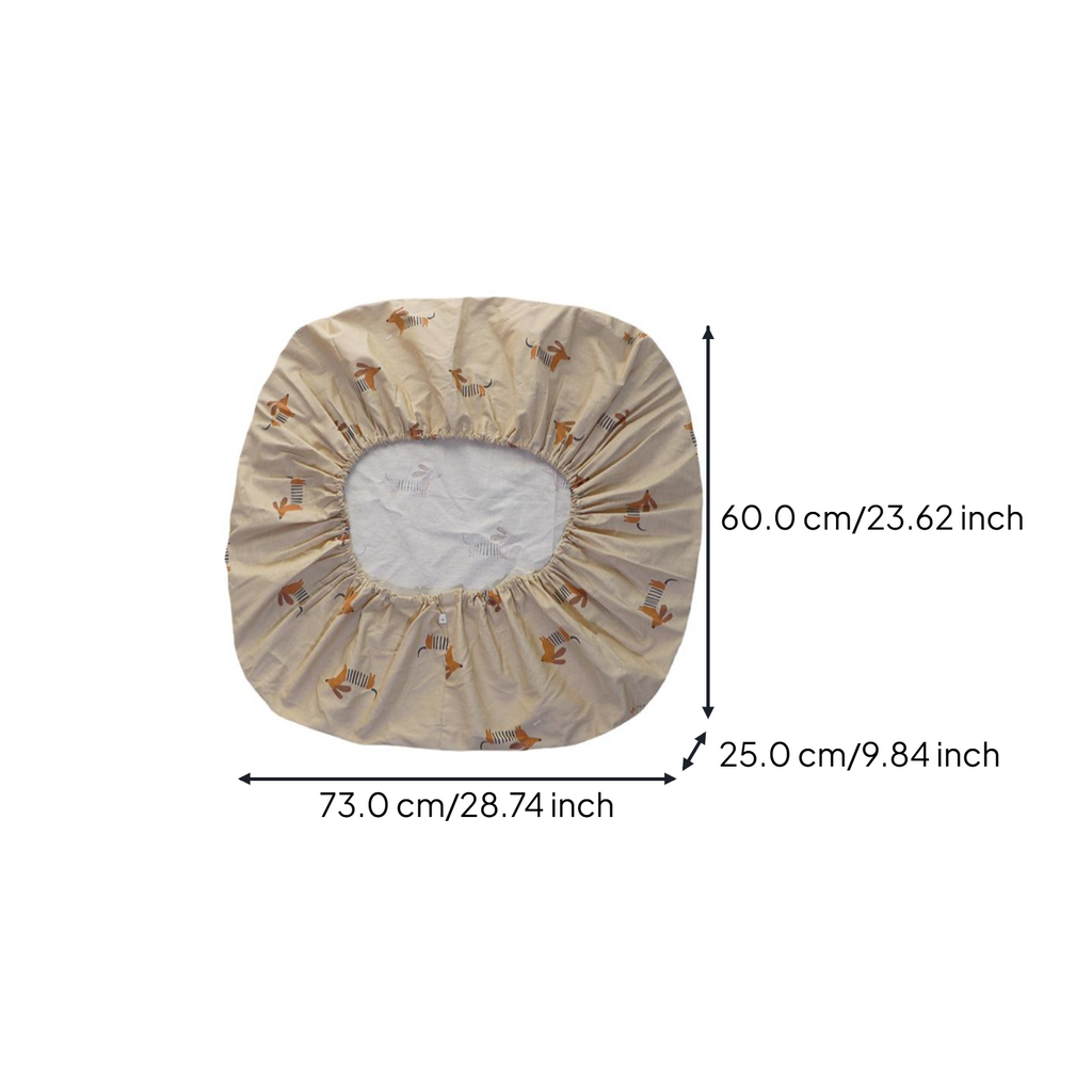 Washable zippered pet bed cover, custom sizes