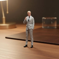1/18 Scale Leader Figure Collectible Vintage Design Male Character Miniature Gift Professional Motif Man Figurine for Desk