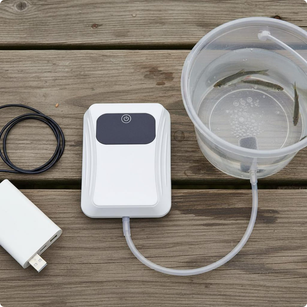 Rechargeable Aquarium Air Pump Adjustable Aquatic Supply Continuous Use