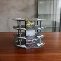 Octagonal Parking Garage Model Realistic Design 3 Tier Garage Model Display Collectible Parking Lot Diorama for Collection