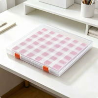 Bead Organizer Tray Box Leak-Resistant Bead Storage Box Clear with Lid Container