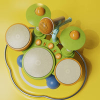Jazz Drum Playset Sturdy Light up Drum Toy Comfortable Playing Angle for Babies