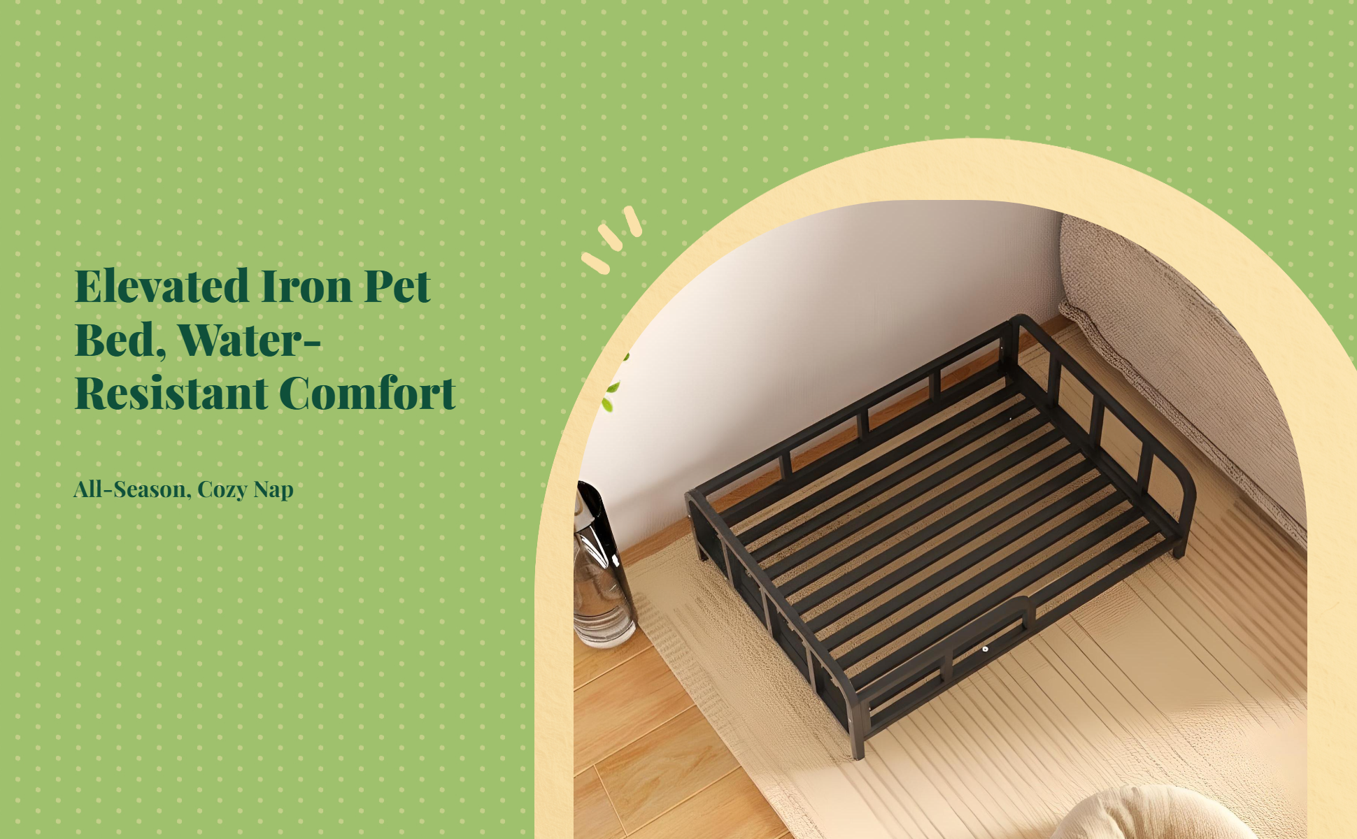 Breathable mesh elevated pet bed