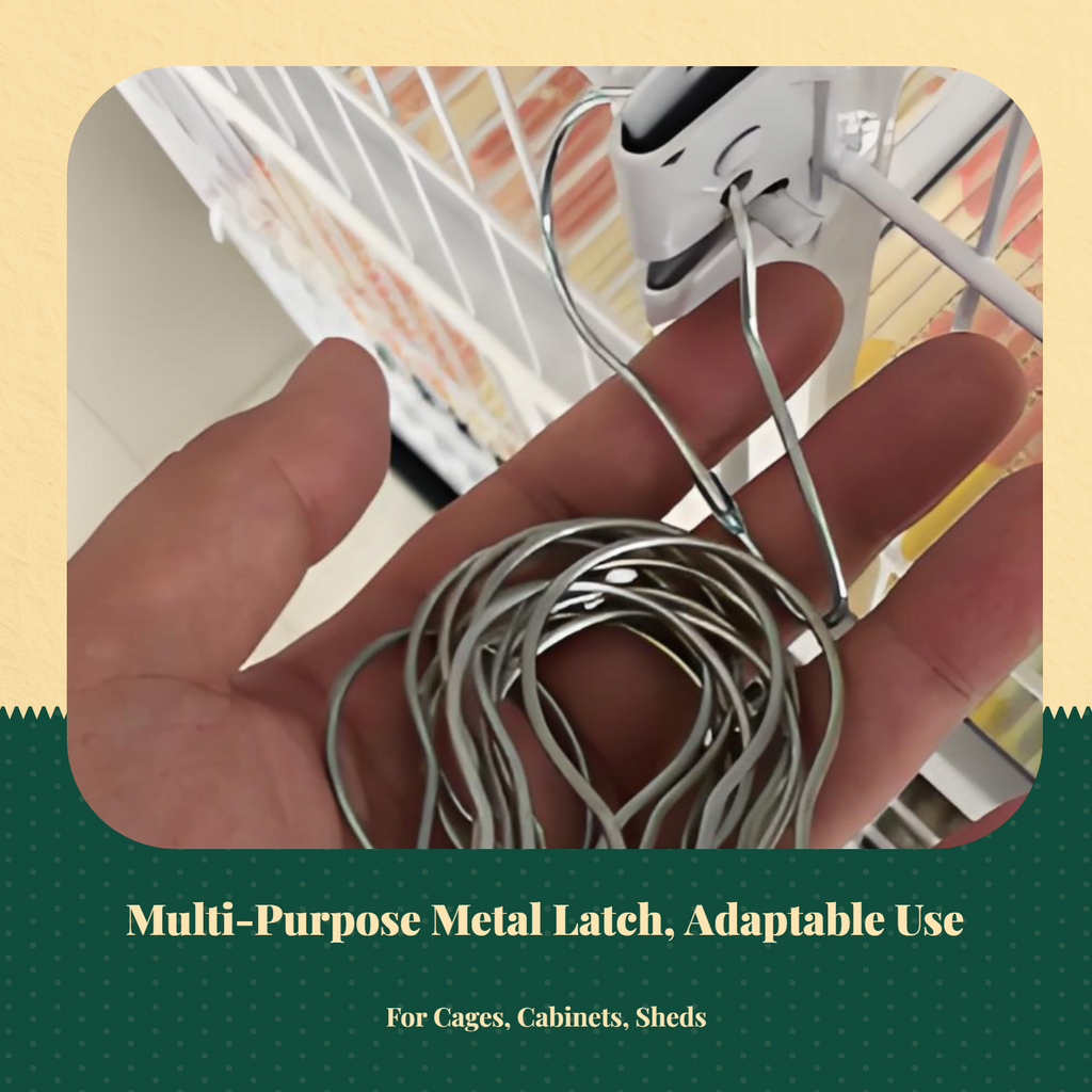 Coil latch lock, pet enclosure door latch, stainless steel slide bolt, sturdy duty, multi-functional, easy to install
