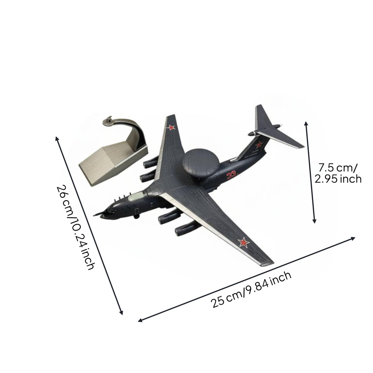 A-50U Airborne Warning and Control System Aircraft Model High-Intricate