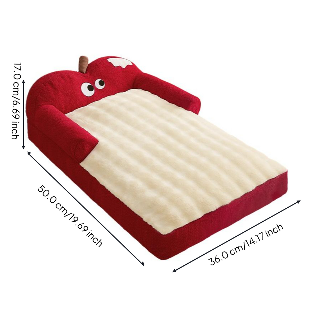 Dog Bed, Removable Cover, Calming Pet Sofa, Non-Slip, Warm