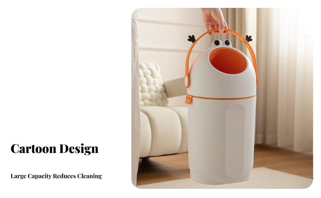 Round Diaper Disposal System Large Capacity Diaper Disposal System Nursery Item Silent Functioning Easy to Use for Infants