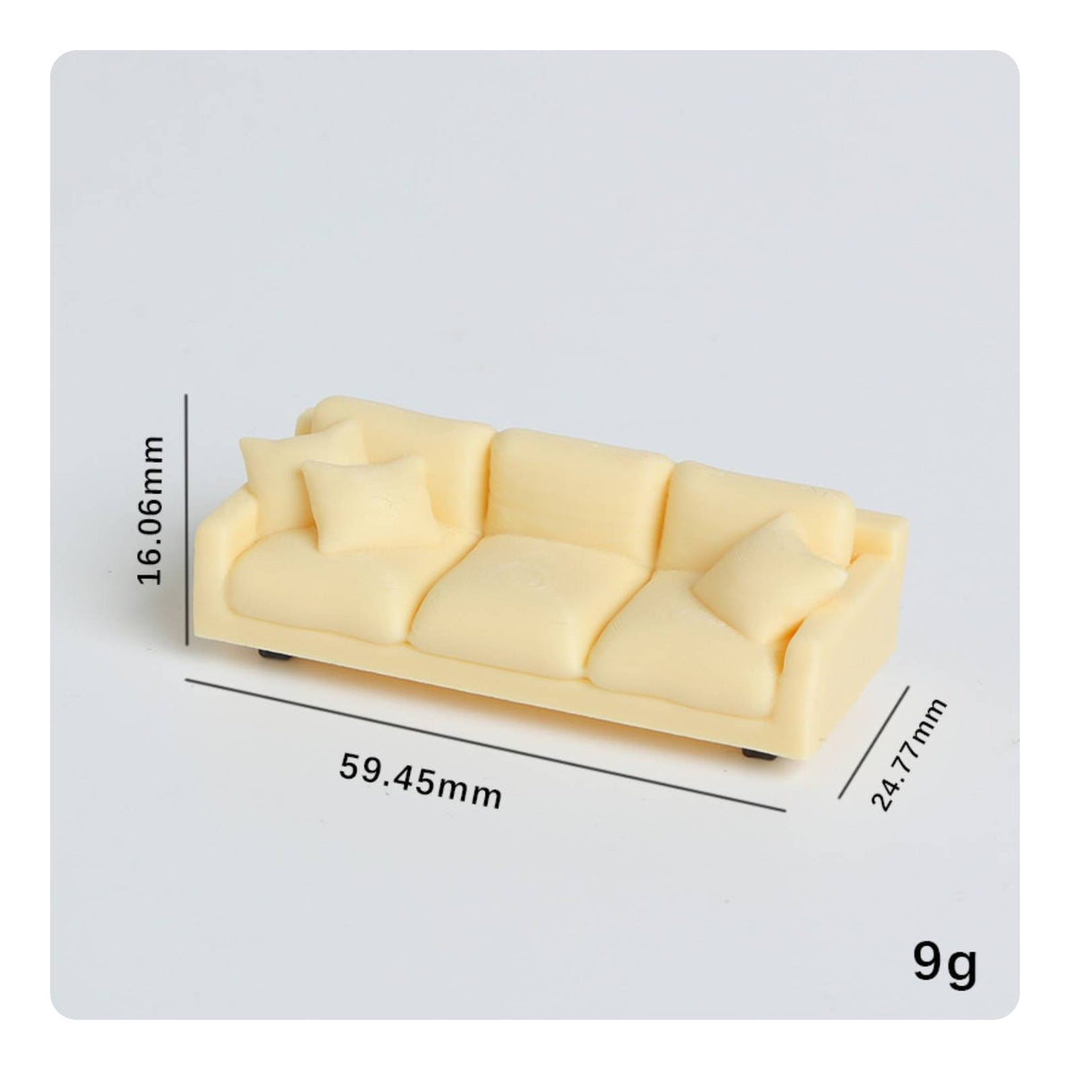 1:12 Scale Sofa Cream Design Miniature Sofa Ornament Photo Prop for Collectors