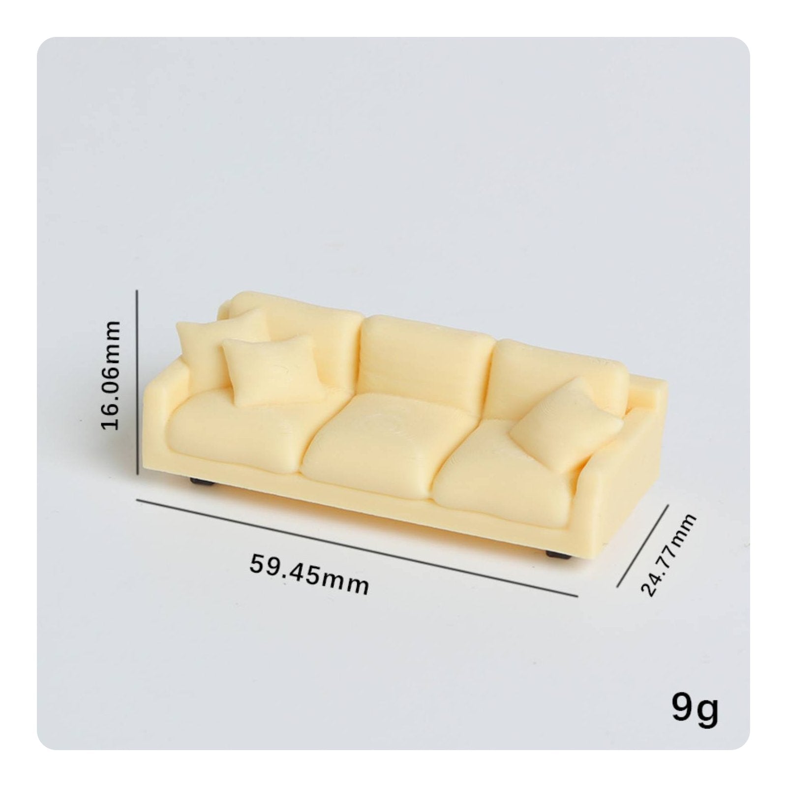 1:12 Scale Sofa Cream Design Miniature Sofa Ornament Photo Prop for Collectors