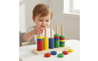 Hoop Toss Educational Toy Early Learning Wooden Hoop Toss Toy Smooth