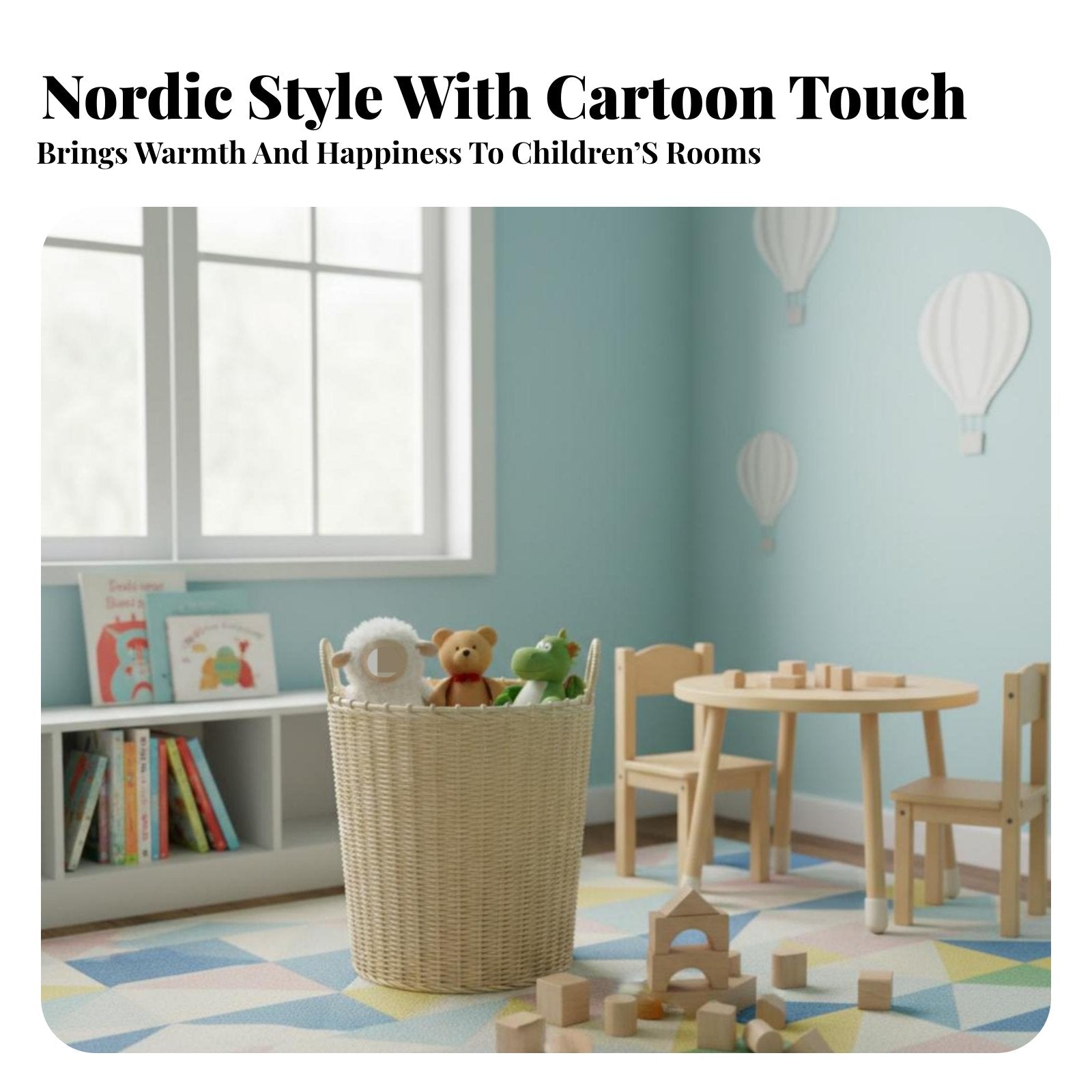 Large Cylindrical container adaptable Toy Container Decorative Neutral Tones