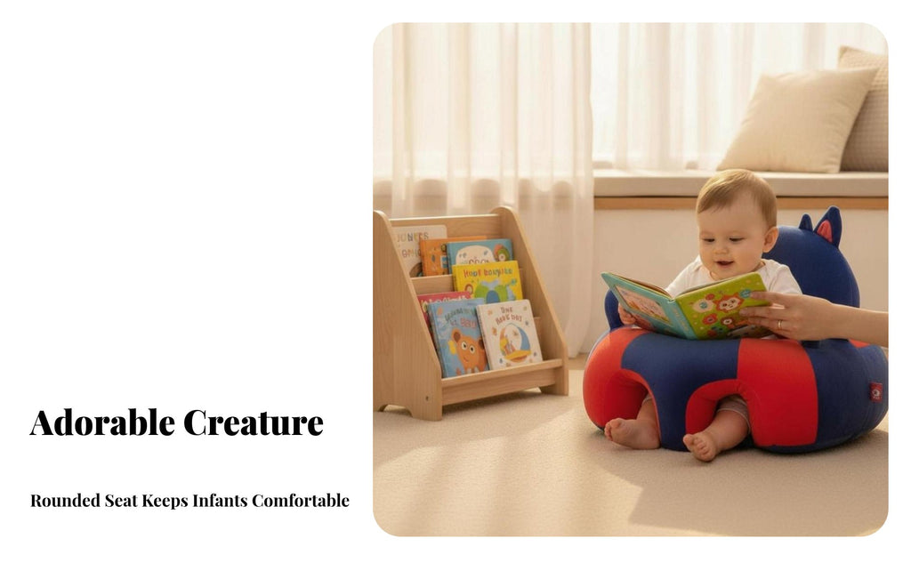 Learn-to-Sit Assistant Supportive Backrest Baby Seat Anti-Fall Design