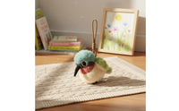Sunbird Stuffed Toy Cuddle Pillow Round Bird Plushie Soft and Stuffed for Girls