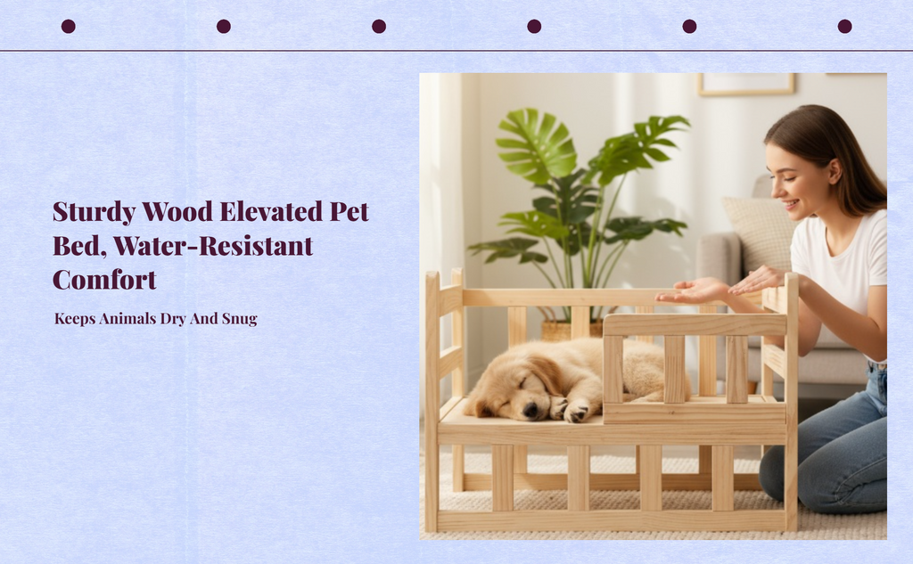 Elevated Cat Bed, Pet Cot, Washable, Calming, Indoor Pad