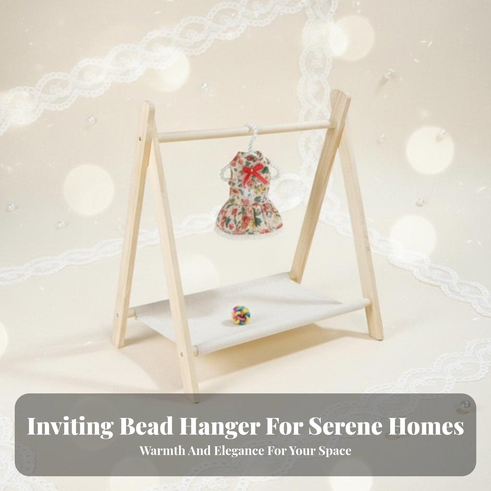 Miniature crystal Hanger Elegant design Pet Clothing Organizer ribbonknot Accent