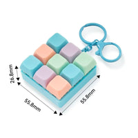 Mechanical Keyboard Fidget Keychain Click Sound Stress Toy Multi-Functional
