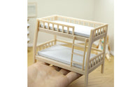 Miniature Double Bed DIY Dollhouse Bunk Bed Detailed Craft for Photo Props