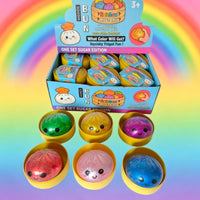 12 Pieces Soft Bun Fidget Toy Glittery Relief Item Translucent