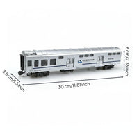 Lighted Baggage Railcar Model Rolling for Display Shelf