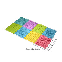 8 Pieces Sensory Foot Mat Raised Silicone Massage Mat Easy to Clean