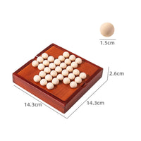 Peg Single-Player Peg Brain Teaser Raised Border Wooden Single-Player Peg Brain