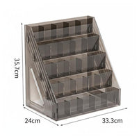 Multi Level Toy Display Rack Stacked Layers Tiered Figure Easy-to-View to Viewable 3 Tier Display Shelf for Desk