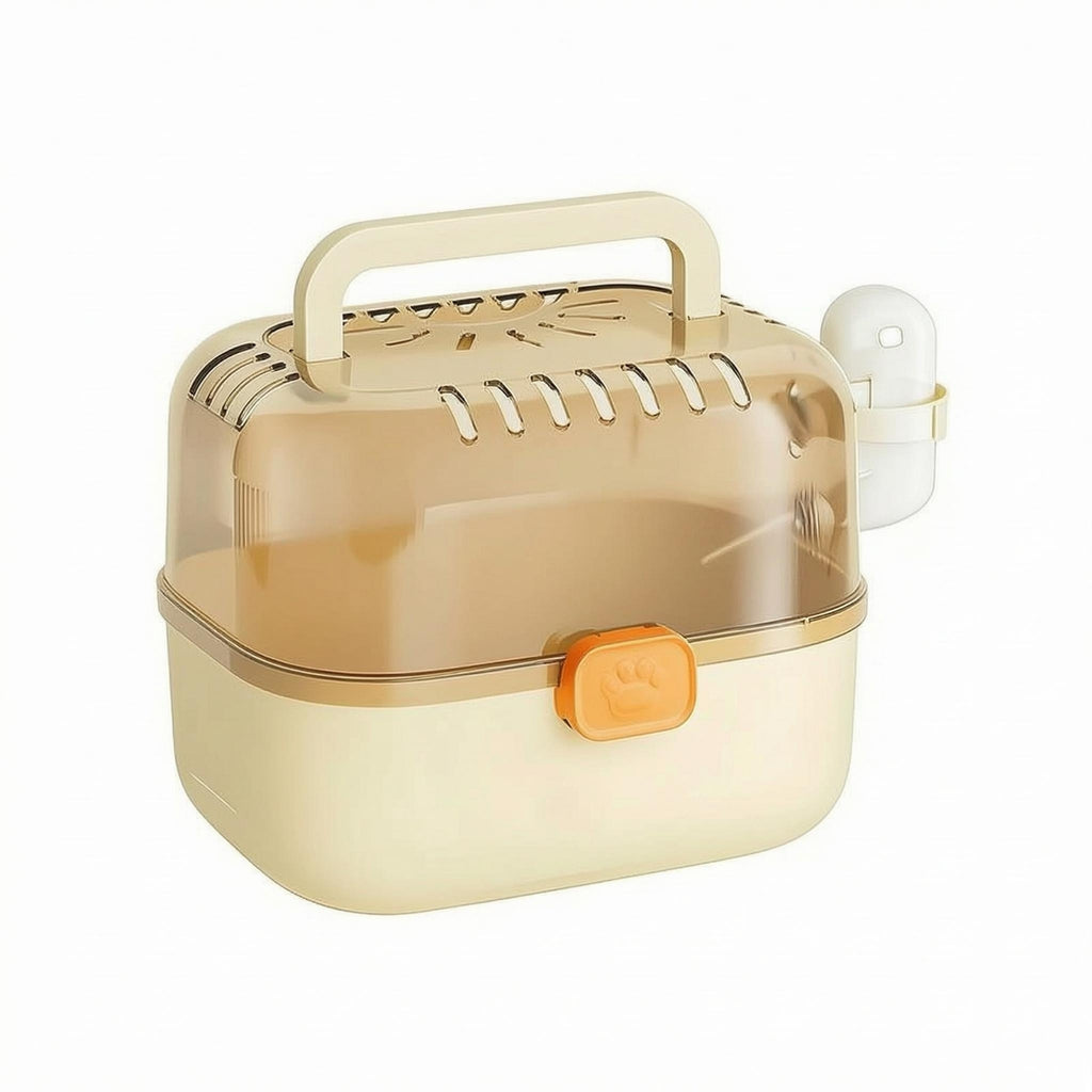 Hard-Sided Hamster Carrier Ventilated Small Animal Carry Case for Travel