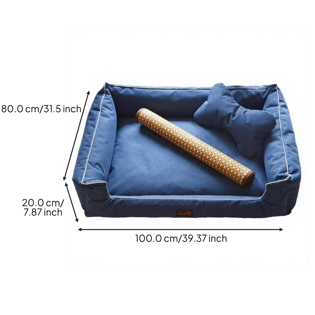 Pet Bed with Removable Cover, Calming, Non-Slip, All-Season