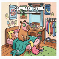 Square Coloring Book Hygge Capybara Coloring Book Calm