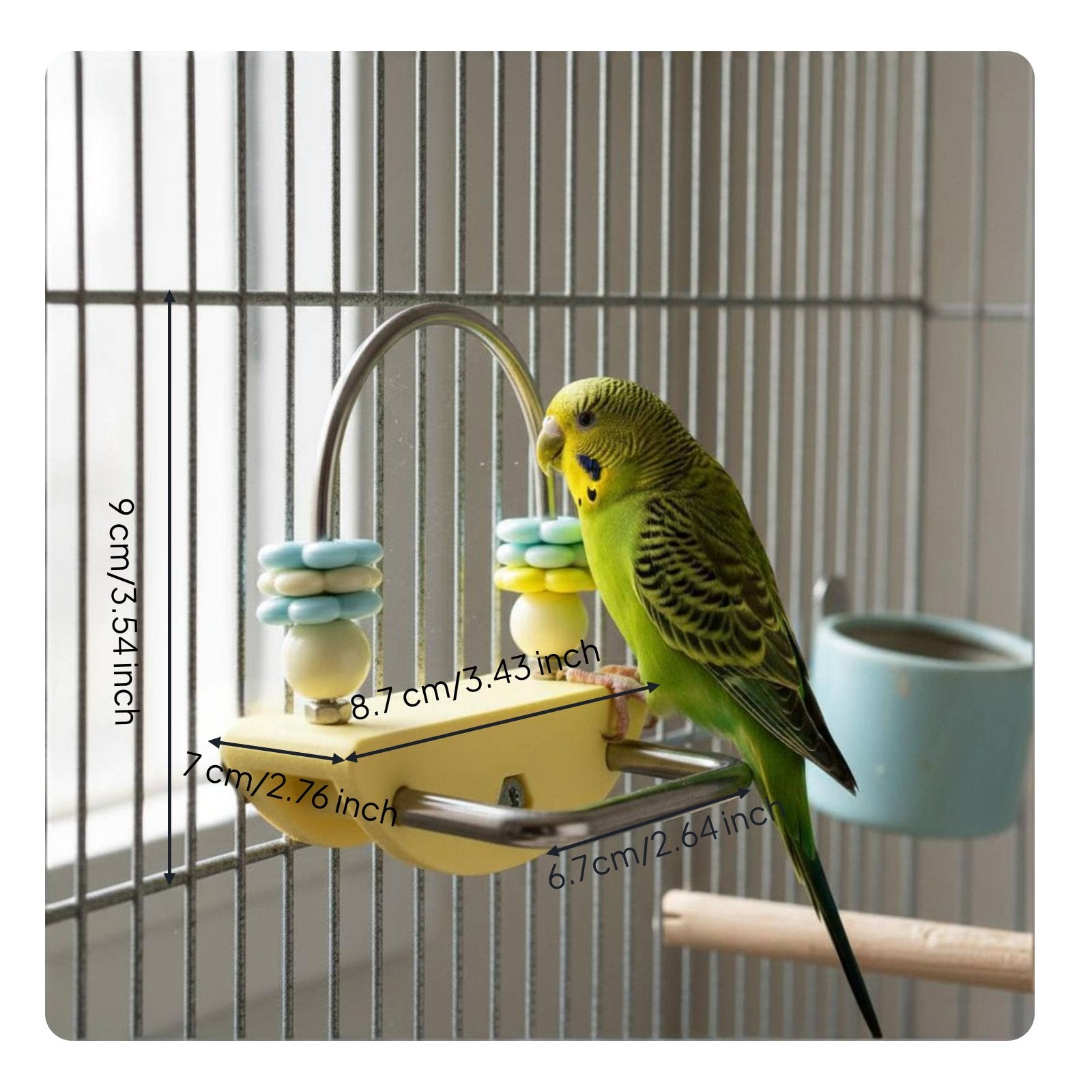 Parrot Chewing Toy Boredom Relief Bird Enclosure Stand Easy Installation