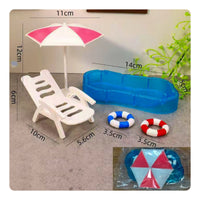 Dollhouse Swimming Pool Set Plastic Dollhouse Pool Set Poolside