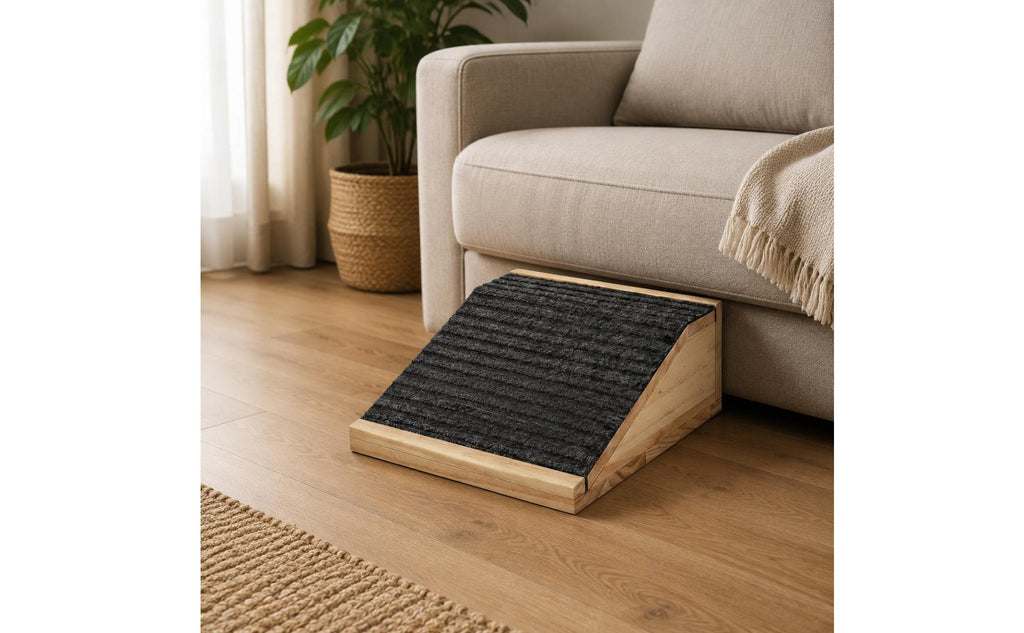 Wooden Pet Ramp Portable Dog Ramp Stairs Wide Platform for Bed, Small Dogs, Cats