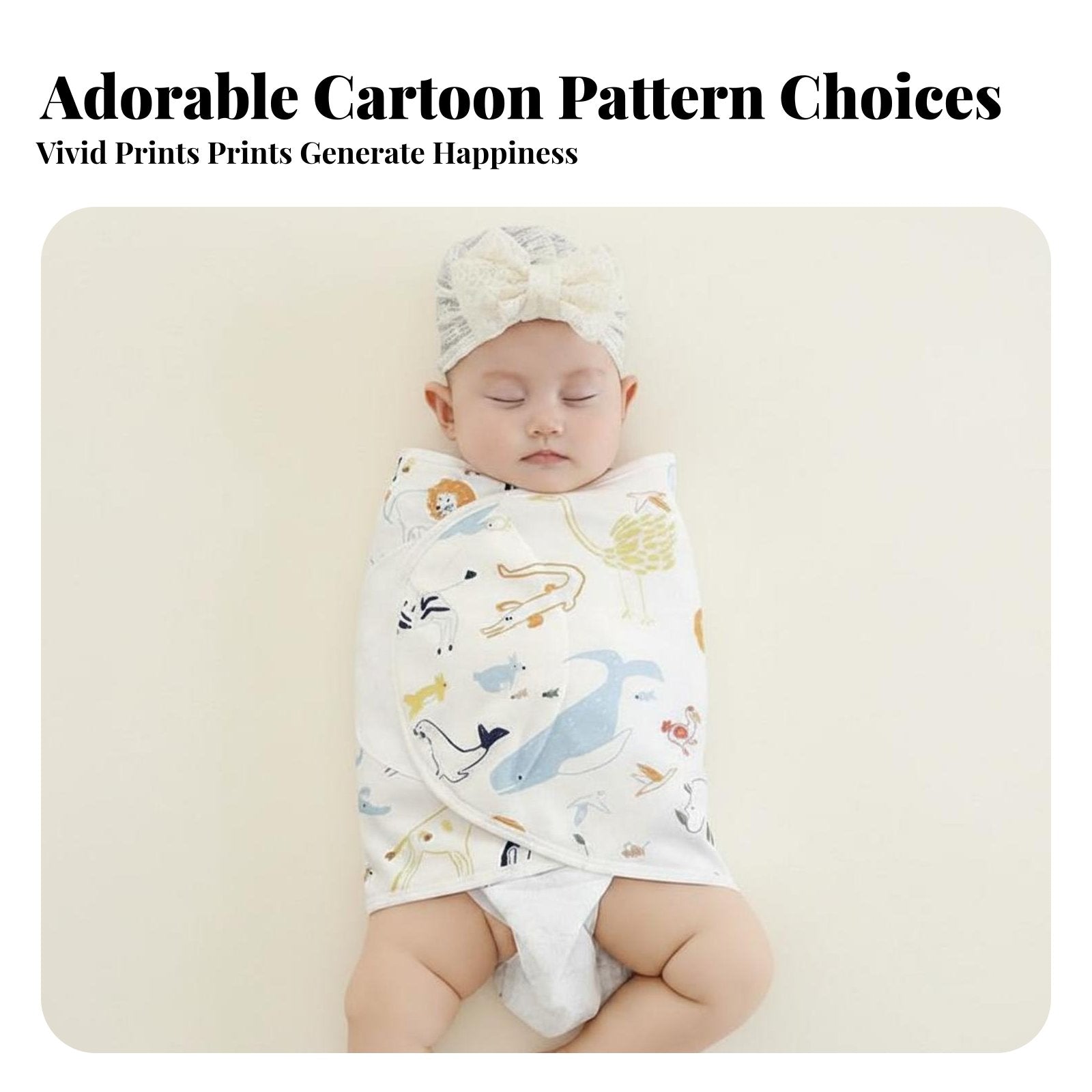 Adjustable Swaddle Wrap Soft & Breathable sleep bag Easy to Use for Newborns