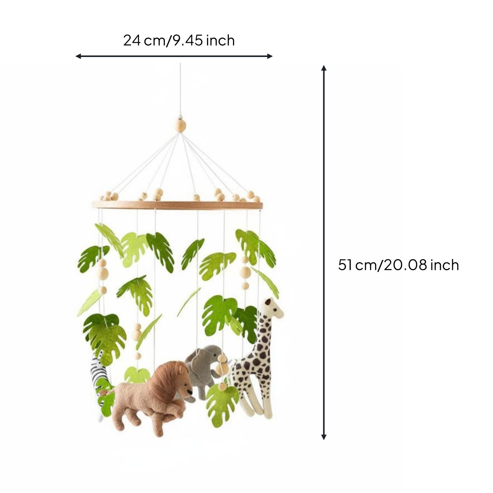 Creature Mobile Soothing Nursery Mobile Handmade for Bedside, Newborns