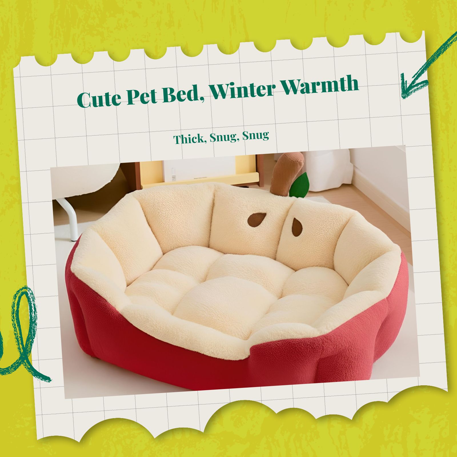 Calming pet bed, warming sofa for small dogs and cats