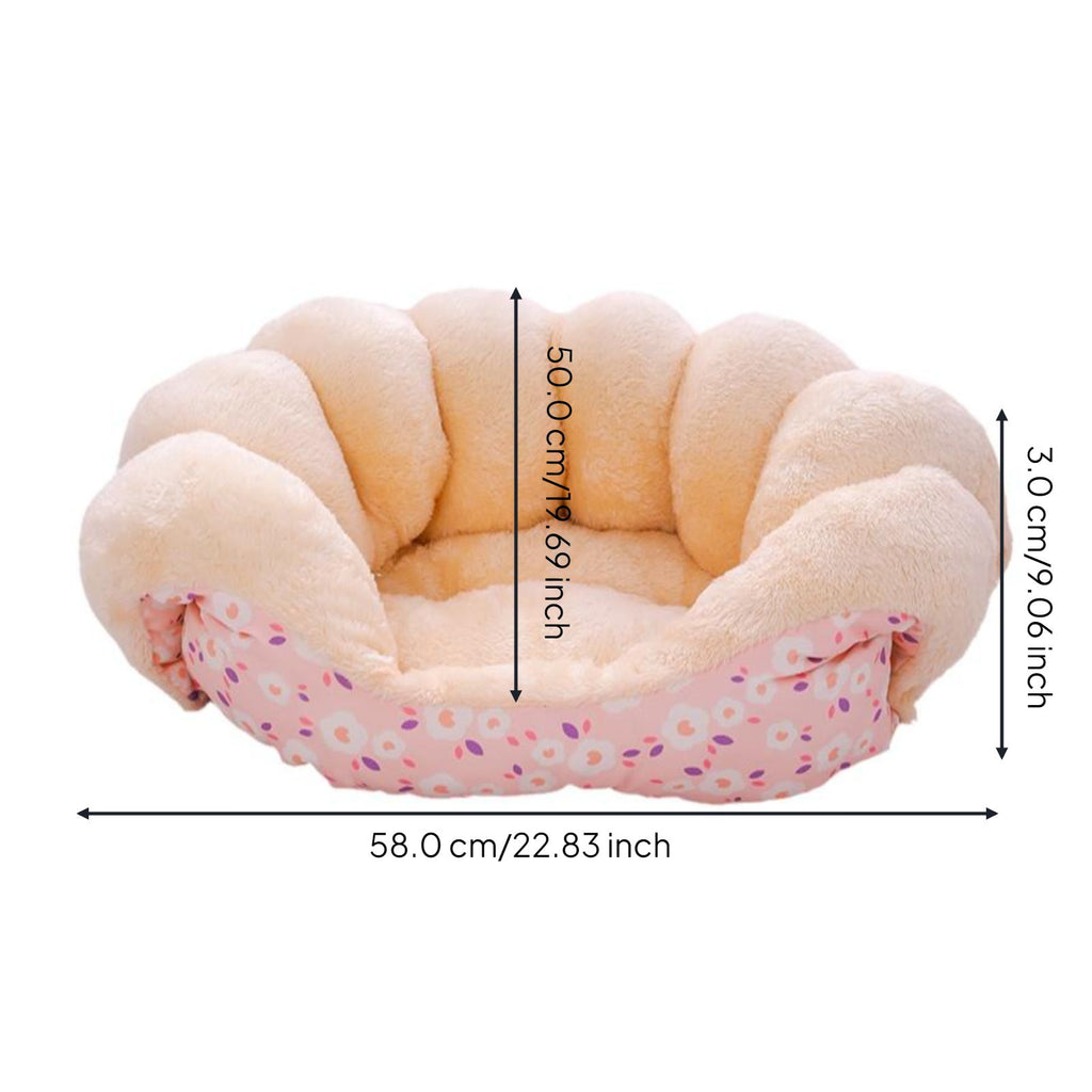 Cat Bed, Cozy Plush Sofa, Enclosed Dog Bed, Removable Pad