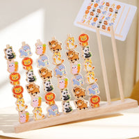 Wooden Creature Stacker Educational Counting Game Safe Materials for Preschool