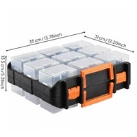 Double Sided Organizer Box Clear Double Sided Storage Box for Fishing, Workshop