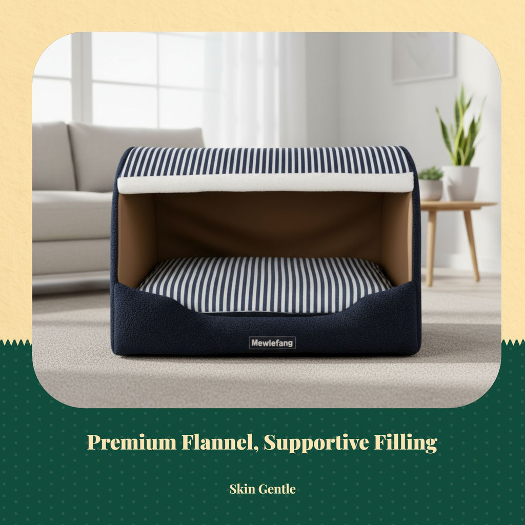 Insulated Indoor Dog House Bed, Removable, Non-Slip Den