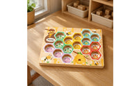 Wooden Bee Gripper Toy Hand-Eye Coordination Wooden Bee Matching Game Early Learning Child-Centered Counting Toy for Preschoolers, Toddlers, Classroom