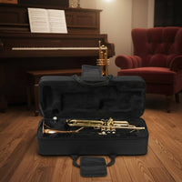 Shadow Brass Container Case Padded Trumpet Case Wear-Resistant Instrument Storage for Practice