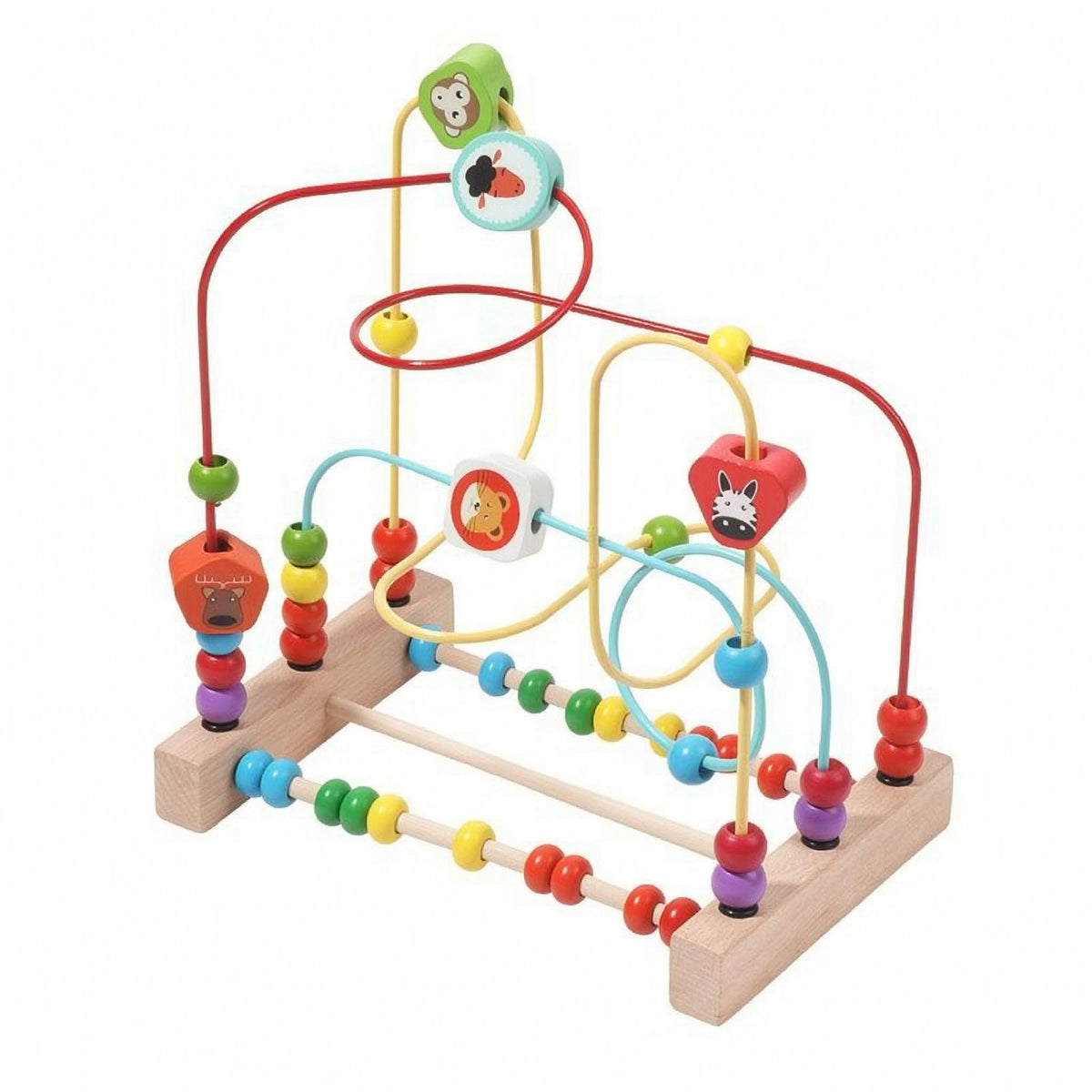 Wooden Bead Maze Hands-on Creature Bead Maze Polished Edges for Children