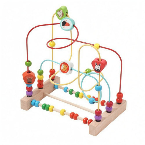 Wooden Bead Maze Hands-on Creature Bead Maze Polished Edges for Children