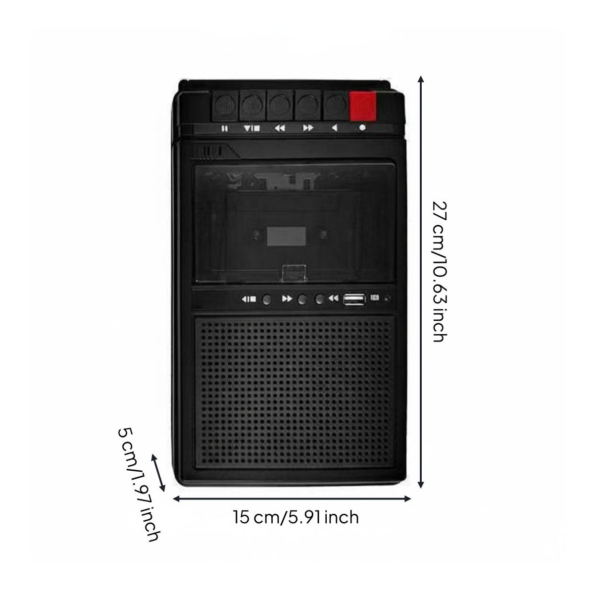Retro Cassette Player Recorder Two-Way Power Supply Portable Tape Player Design