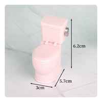 1:12 Scale Toilet Pretend Play Dollhouse Toilet Movable Lid for Miniature Scene