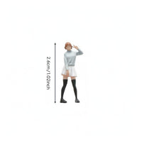 1:64 Scale Female Figure 3D Printed JK Style Mini Figurine High Detail Hobby Supply for Collectors